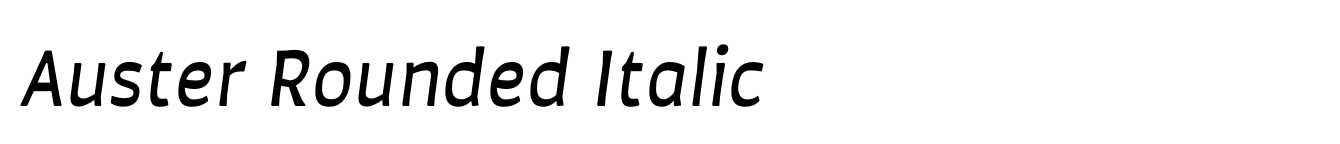 Auster Rounded Italic